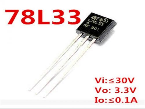 100PCS NEW L78L33 78L33 Three terminal voltage regulator IC 3.3V 0.1A TO-92
