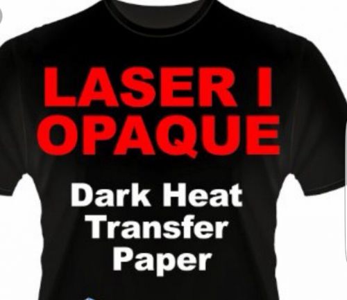 Laser Iron-On Heat Transfer Paper For Dark fabric 8.5&#034;x11&#034; 10 Sheets