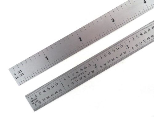 Blem cosmetic second pec 36&#034; flexible satin 4r machinist ruler 8/16/32/64ths for sale