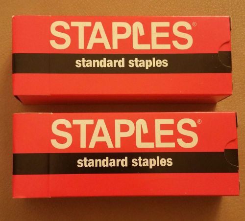LOT OF 2 NEW STAPLES STANDARD STAPLES, 5,000/BOX x 2 PACKAGE, 10,000 COUNT