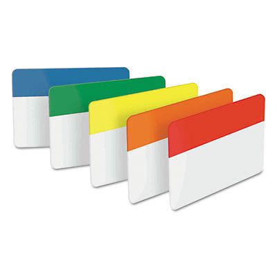 File Tabs, 2 x 1 1/2, Assorted Primary, 30/Pack, Sold as 1 Package