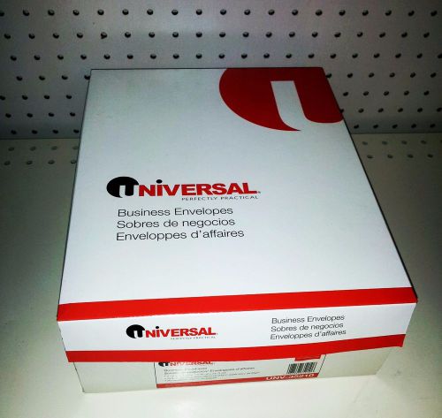 Universal White No. 10 Business Envelopes, 24 lb, 4-1/8x9.5, box of 500