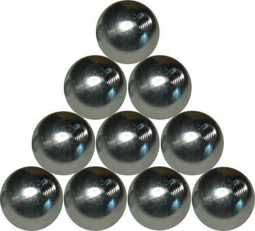 Ten 1-1/2&#034;  dia. threaded 1/4-20 aluminum balls  knobs for sale