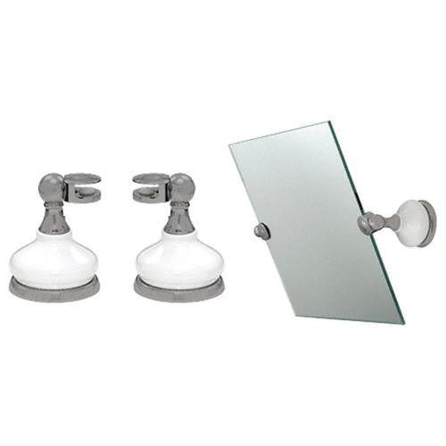 CRL Porcelain and Brushed Nickel Mirror Pivots