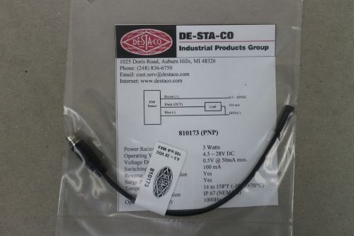 NEW De-Sta-Co 810173 electronic PNP sourcing switch with M8 connector