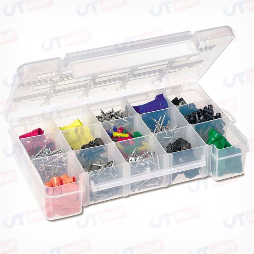 Akro-Mils 5805 Plastic Parts Storage Medium Clear Case for Hardware Craft Bead
