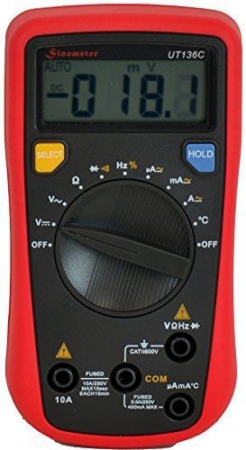Sinometer UT136C Pocket-size AC/DC Digital Multimeter with Temperature