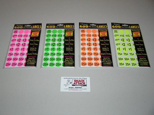 Yard sale or garage sale multi - family color coded pre - priced label kit for sale