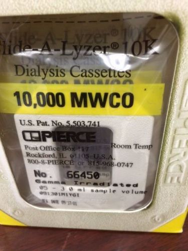 Pierce Slide-A-Lyzer 10k  0.5-3ml dialysis cassettes 66450 7/pack