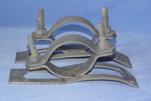 Set of two secured double-bolt clamps for dowels and projects 2&#034; wide