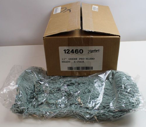 Zephyr  pro-blend green dust mop head 12&#034; x 5&#034; 12460 6-pack nwfs for sale