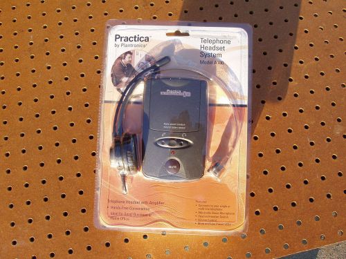 PRACTICA by PLANTRONICS TELEPHONE HEADSET SYSTEM with AMPLIFIER A100 NEW NIB