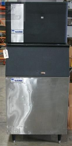 Ice-o-matic lb cube ice machine w/ bin b-500 for sale