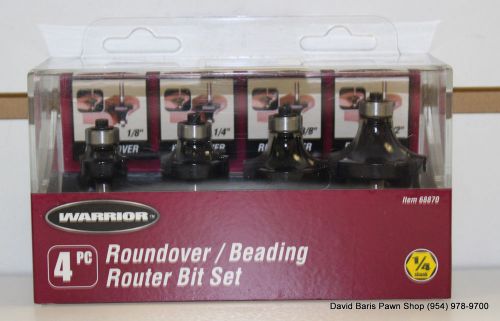 Warrior roundover / beading router bit set 4 pc 1/4 shank for sale