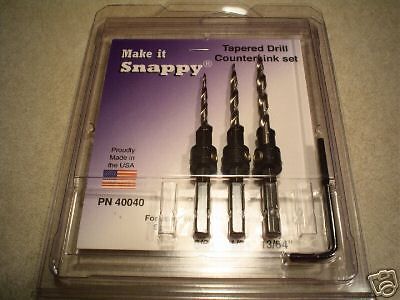 Snappy Tapered Drill Countersink Set (3 pc.)