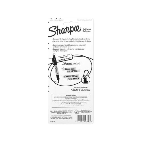 Sharpie Accent Mini Highlighters, 4 Colored Highlighters(20374)