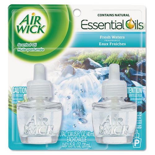 Scented Oil Refill, Fresh Waters, .67oz, 2/Pack