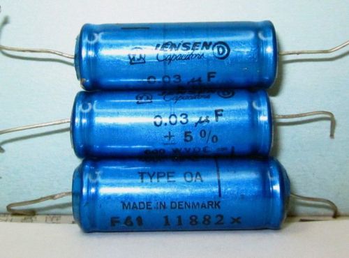 JENSEN 0.03UF 630V DC Oil immersed  Coupling audio capacitor #G1070 XH