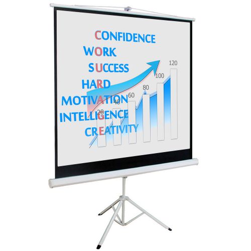 70&#034; 1:1 Tripod Series, Multi Aspect Ratio Pull up Office Projection screen