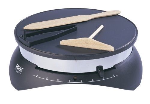 Crepe Maker Machine Electric Pancake Pan With Wooden Spreader Paderno Inch World