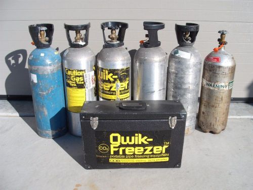 QWIK-FREEZER PIPE FREEZE SYSTEM 1/2”- 4” WITH 6 CO2 TANKS &amp; ACCESSORIES