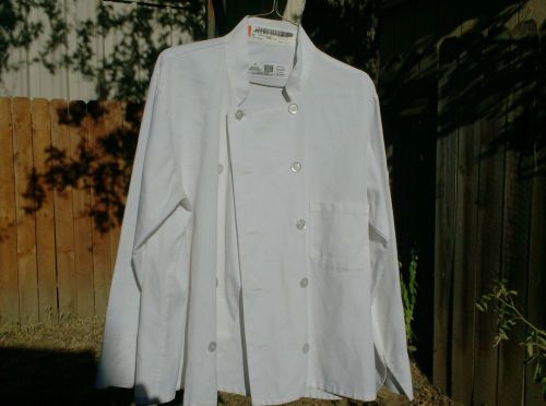 Chef Coat White  and Black and White Check Chef Pants size Large $10.00 for Both