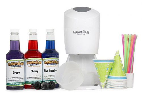 Hawaiian shaved ice and snow cone machine party package for sale