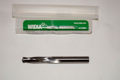 Widia metal removal m43426 screw mach drill,ss,carbide,1/4,135 deg for sale