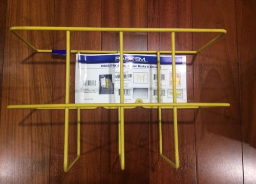Rackems Yellow MSDS/Right-To-Know 3-Ring Binder Rack