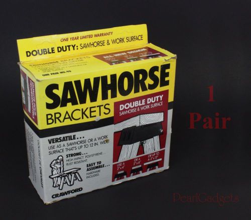 1 Pair Crawford Sawhorse Brackets - High Impact Polystyrene - Rust Resistant