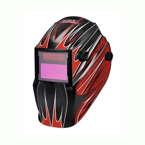 Lincoln electric red fierce variable-shade auto-darkening helmet hood shield for sale