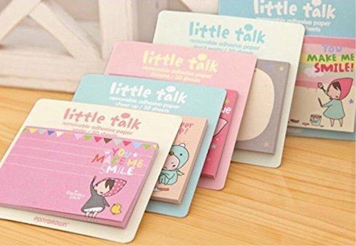 Huanx35 cute little talk girls sticky note collection memo pads point it notes for sale