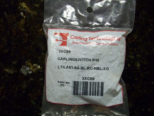 New Carling Switch 3XC59 Rocker Switch, Red Ind. Light/Lamp, 125-250VAC