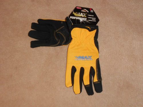NEW, MIDWEST MAX PERFORMANCE SYNTHETIC GLOVES, SIZE SMALL, YELLOW