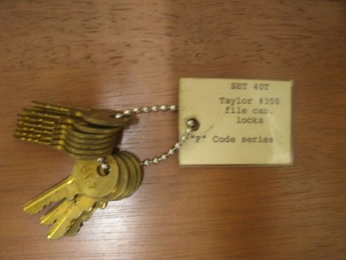 Taylor File Cabinet Lock Complete Key Set