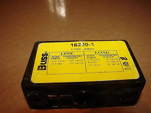 Lot of 4 NEW Buss 16220-1 Power Distribution Block 175A 600V 1 Pole Without Box
