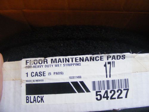 2ea norton industrial floor pad - 17&#034; black wet stripping  bear-tex  pads 54227 for sale