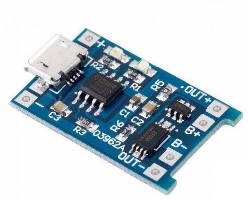 5pc-micro usb 5v 18650 lithium battery charger board with over charge discharge for sale