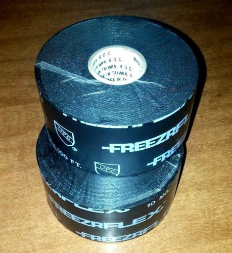FREEZRFLEX 2&#034; x 100 ft 10mil Pipe Wrap Tape Black Lot of ( 2 ) Heavy Duty