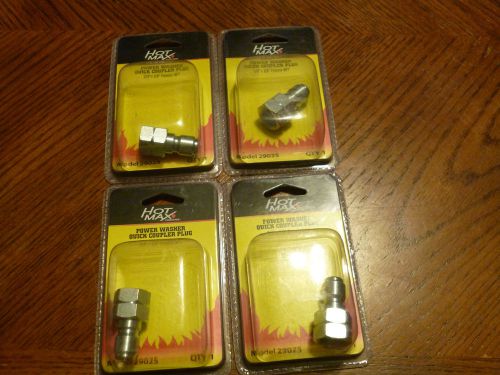 LOT OF 4 HOT MAX TORCHES POWER WASHER QUICK CONNECT COUPLER 3/8&#034;x3/8&#034; female NPT