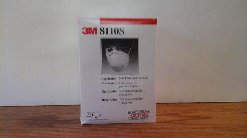 3M Small N95 8110S Disposable Particulate Respirator with Adjustable Nose Clip
