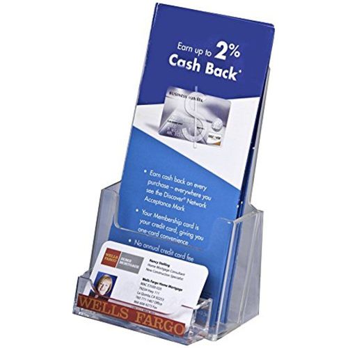 Business Card Holders Clear-Ad - LHF-P100 - Tri-Fold Brochure Holder with Card