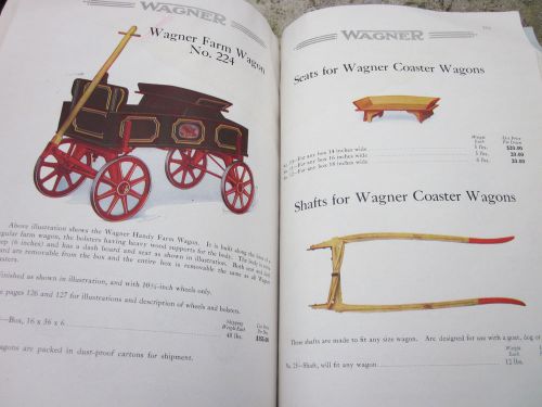 Vintage 1923 Wagner Wood Coaster Wagon Sled Farm Barn Door Hanger Catalog Daisy