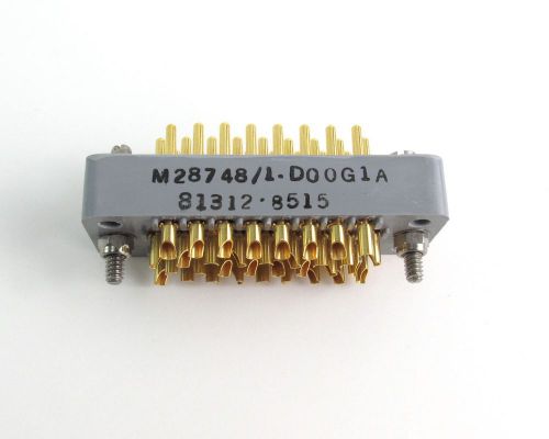 Winchester m28748-1d00g1a connector mil spec 34 pos gold solder cup pin contacts for sale