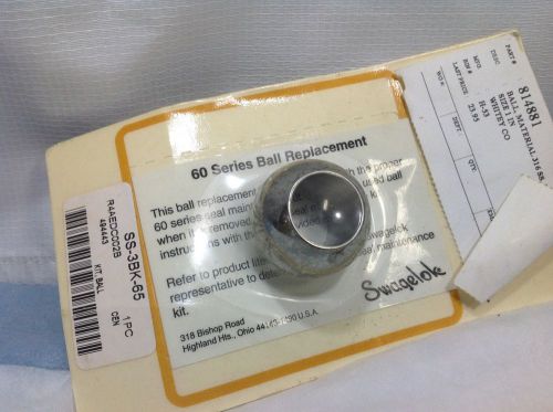 Swagelok SS Replacement Ball Kit for 65 Series Ball Valves SS-3BK-65 1&#034; Whitey