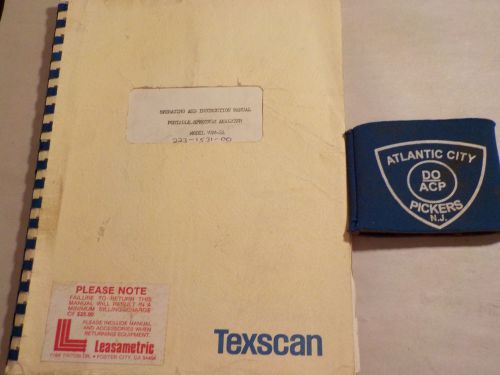 TEXSCAN VSM-2A PORTABLE SPECTRUM ANALYZER OPERATING AND INSTRUCTIONAL MANUAL