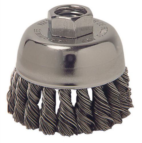 Weiler vortec pro carbon steel 3&#034; knot wire cup brush 36238 *new* for sale
