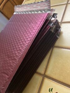 12 Maroon Shipping Pouches 10 X 7 In