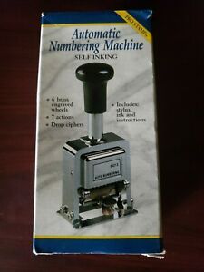 ROGERS AUTOMATIC NUMBERING STAMP MACHINE NUMBER GENERATOR 6 DIGITS COUNTER NEW