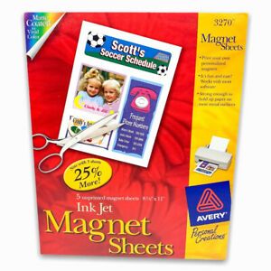Avery Ink Jet Magnetic Sheets 3270 8.5x11 Inches 5 Sheets Per Pack
